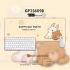 Tech Leather Healing Girl Large Mouse Pad with Cartoon Animal Design - Thick Keyboard and Wrist Rest Desk Mat