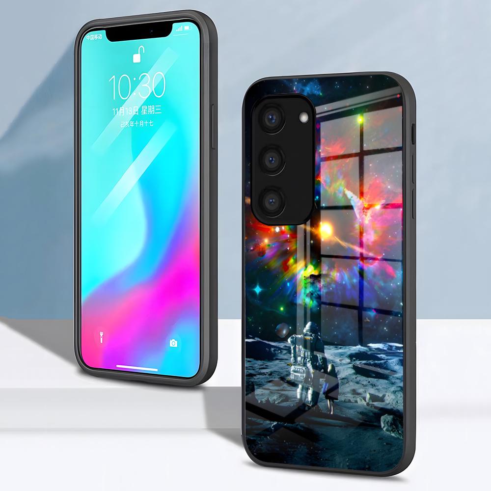 Diana Pragmata Handyhülle Für Samsung S26 S25 S24 FE S23 S22 S21 Plus S20 Ultra Note20Ultra Schwarze Glasabdeckung
