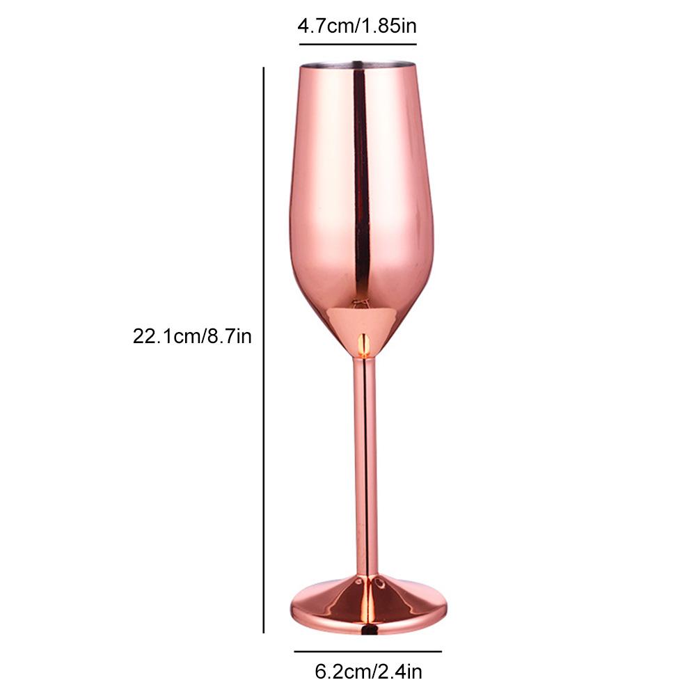 220ML Stainless Steel Wine Glass Creative Metal Wine Glass Red Wine Glass Champagne Cup for Bar Restaurant Whiskey Drinkware