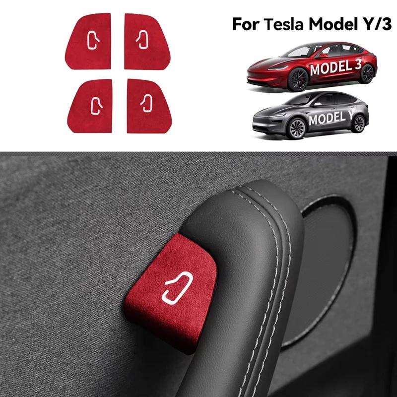 Car Open Door Button Stickers For Tesla Model 1 Y Juniper Highland Armrest Window Lift Button Switch Interior Accessories