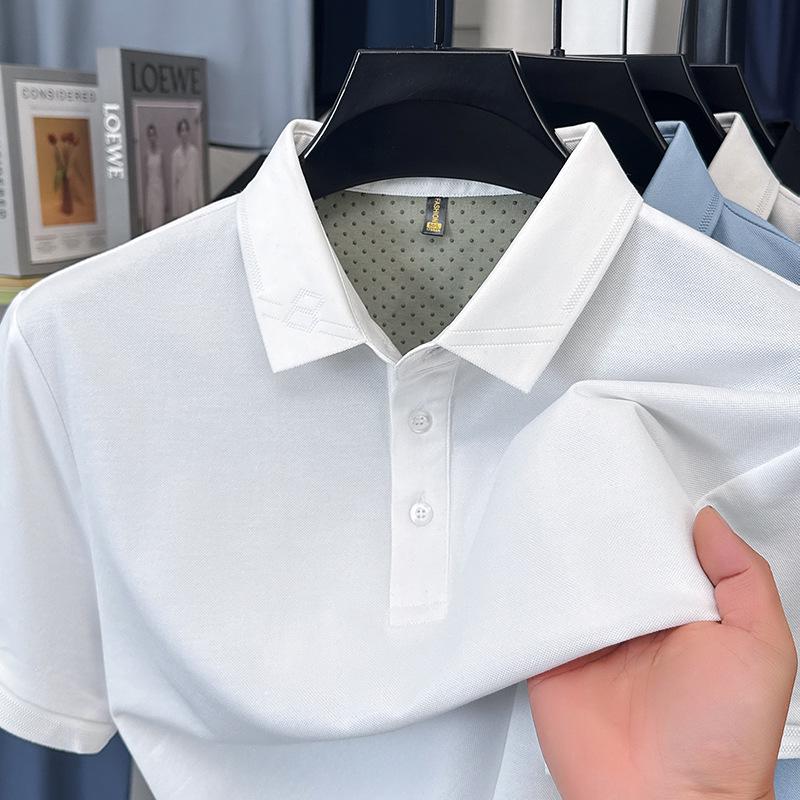 Men s Cool Summer Short-Sleeve Polo Shirt - High-Quality, Business Casual 3XL