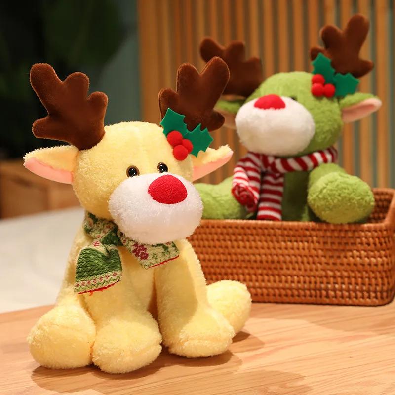 Creative Christmas Moose Doll Super Soft Six-color Deer Plush Toy Holiday Decoration Christmas Gift for Boys and Girls