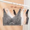 Large Size Thin Bra Without Steel Ring Full Cup Adjustable Shape Push-up and Side Breast Support Underwear