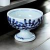 Takumifu Arita Ware Small Bowl, Blue and White Octopus Arabesque Horseback Cup, Made in Japan