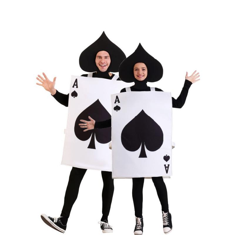 Wonderland Alice In Ace Of Spades Party Costume Cosplay Halloween Poker Jumpsuit