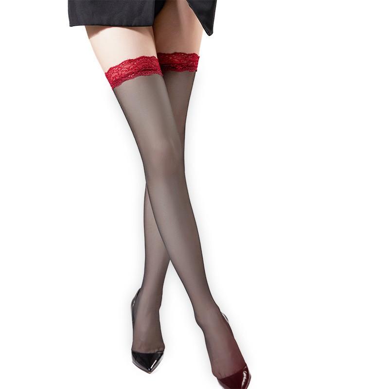 Sexy Lace Black Stockings for Women Costumes Erotic Sheer Hosiery Sexy Ultra Thin Transparent Thigh High Long Socks New Stocking