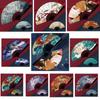Vintage Hand Fan Taffeta Bamboo Fan Party Favors  For Summer Wedding Dance Movies Performance