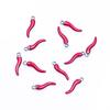 10 Stück/Los Gemüse Roter Emaille Paprika Anhänger Edelstahl Anhänger Für Schmuckherstellung Halskette Ohrringe Zubehör DIY Anhänger