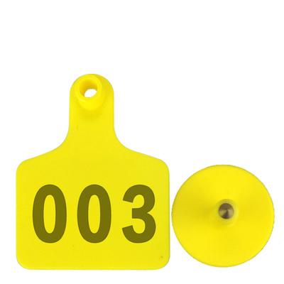 

100 Sets Cow Ear Tag Signs Ear Card With Words No.001-500 Ear Tags Typing Copper Head Earrings Farm Animal Identification Card 001a100