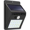Outdoor Wall Light - Solar Lamp 30 LED PIR Wall Motion Light Sensor Waterproof for Garden - Black