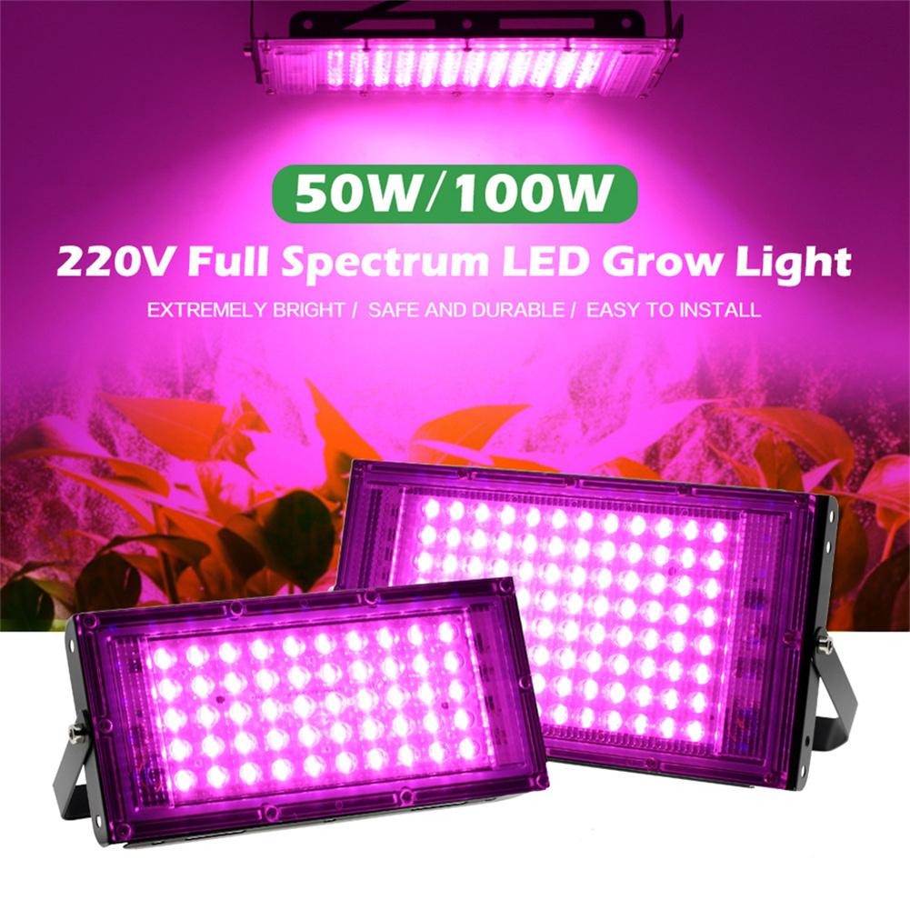 Led Full Spectrum Grow Light 220v 50w 100w Plant Growing Lamp For Indoor Plant Hydroponics