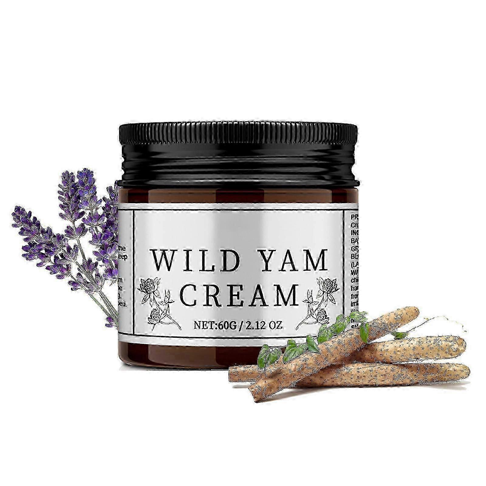 Organic Wild Yam Cream 60ml, Hormone Balance Cream, Firming Anti-Aging Moisturizer, Natural Plant Extract, Women's Skincare