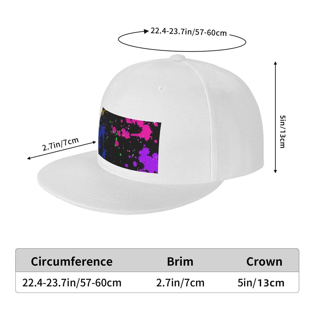 Colorful Graffiti Splatter Print Baseball Caps Snapback Fashion Baseball Hats Breathable Casual Casquette Outdoor for Unisex