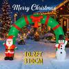 10.2FT LED Light Inflatable Yard Decoration Arch Santa Claus Snowman Toy Xmas Supplies Home Ornaments Christmas Holiday Gift