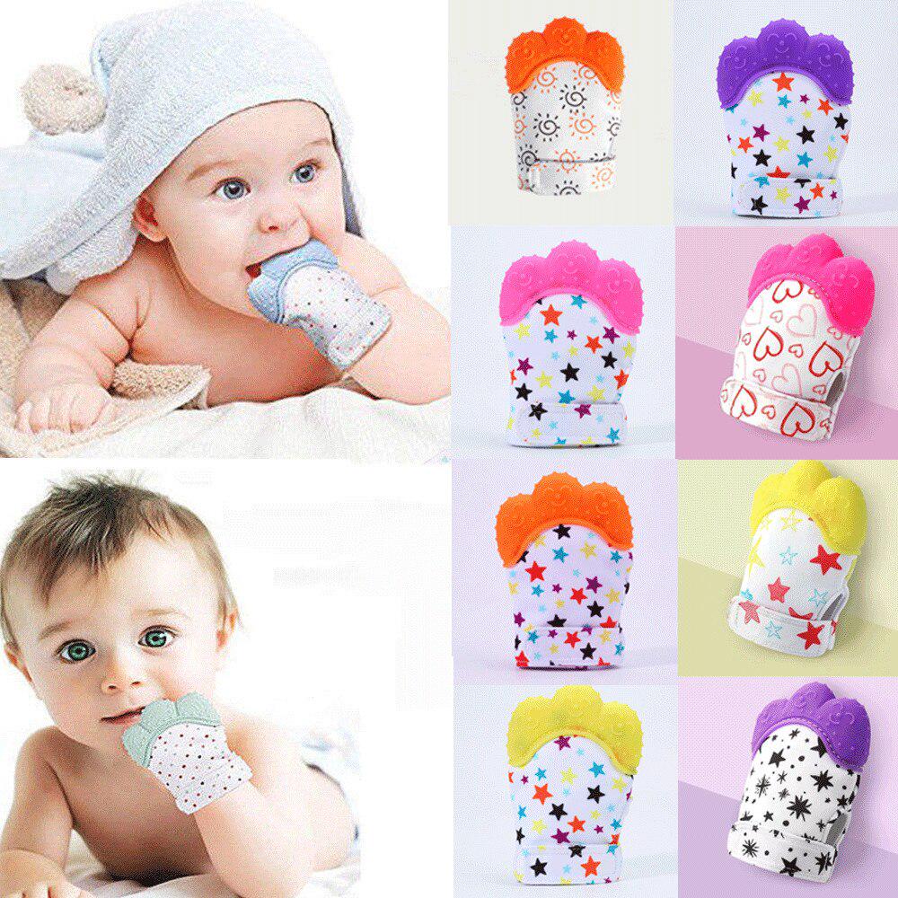 Buy Baby Teether Silicone Mitts Teething Mitten Glove Candy Wrapper