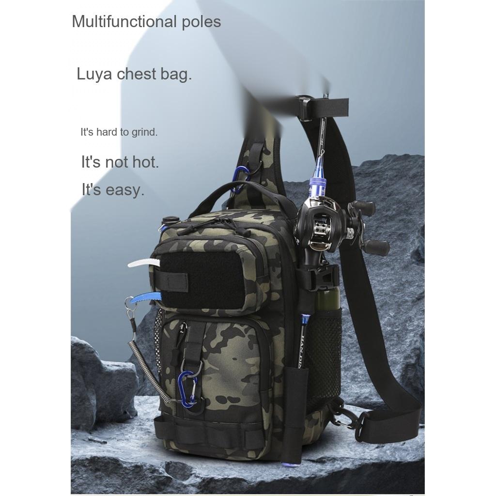 Crossbody Bag Unisex Oxford Multi Pocket Fishing Outdoor