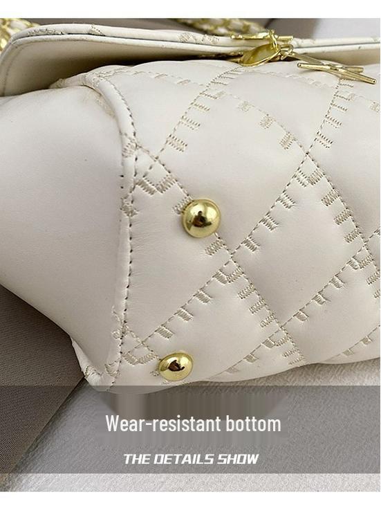 Damen Umhängetasche mit Diamantenmuster: 2025 Frühling/Herbst Achselkette Schultertasche Handtasche