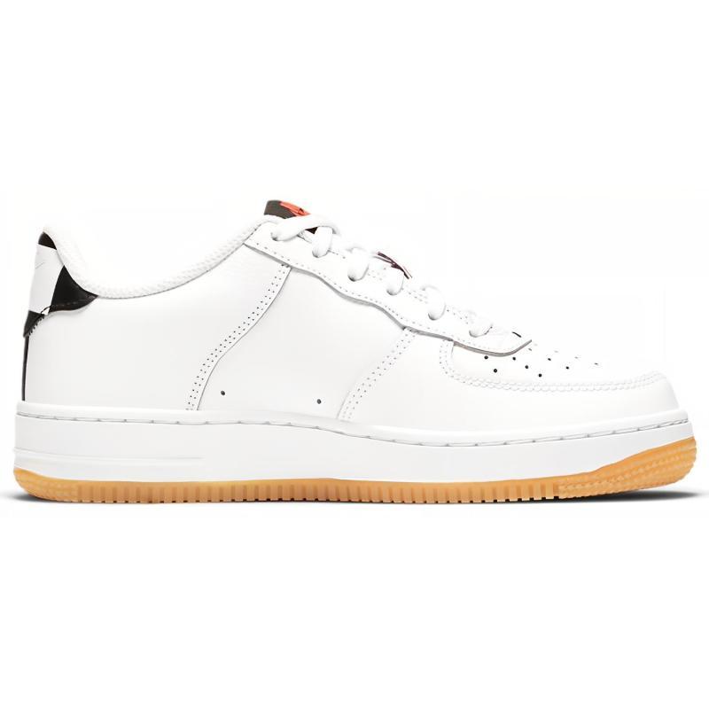Nike Air Force 1 LV8 NBA White Crimson Gum GS Sneakers CT3842-101