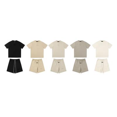 Herren High Street Style Kurzarm T-Shirt Shorts Set Baumwolle Lässig Sportbekleidung Tägliche Kleidung