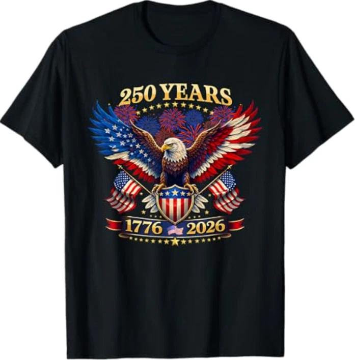 250 лет Америки 1776 2026 250-й 4 июля День Независимости Футболка L