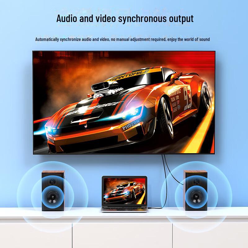 Biaz Active MiniDP to HDMI 2.0 Cable, 4K 60Hz HDR, DP Lightning Interface ZH153