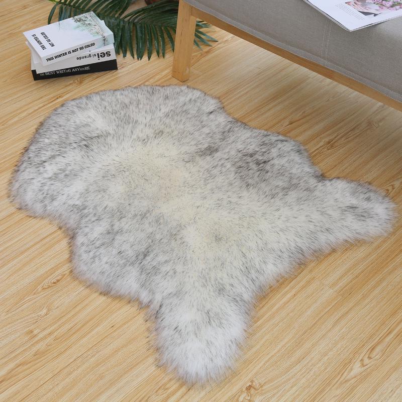 European Style Australian Imitation Wool Sheepskin Sofa Cushion Plush Rug for Living Room or Bedroom