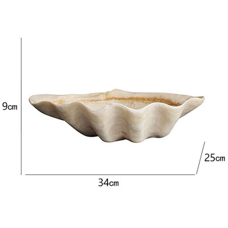 Retro Storage Trays Shell-shaped Fruit Plate Creative Decorative Table Center Tray Nordic Kitchen Organizer Home Furniture