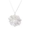 Les Trésors De Lily [Q1116] - Collier créateur 'Flora' argenté (rhodié) - 45 cm 40 mm