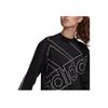 Adidas Color Block Large Logo Crew Neck Casual Sweatshirt Women Sweatshirt Black GM5634