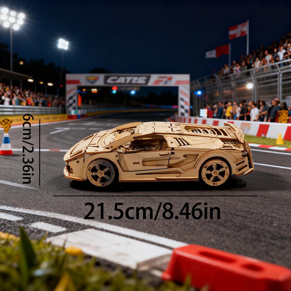 3D Wooden Puzzle Sports Car Model Fun and Educational DIY Gift Christmas Gift Holiday Gift