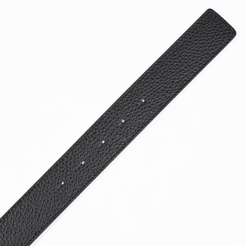 Emporio Armani EMPORIO ARMANI Black Reversible Wide Eagle Buckle Stringer System Compatible Belt EM001823 AF14507 MC118 Men's 3.5cm [Used]