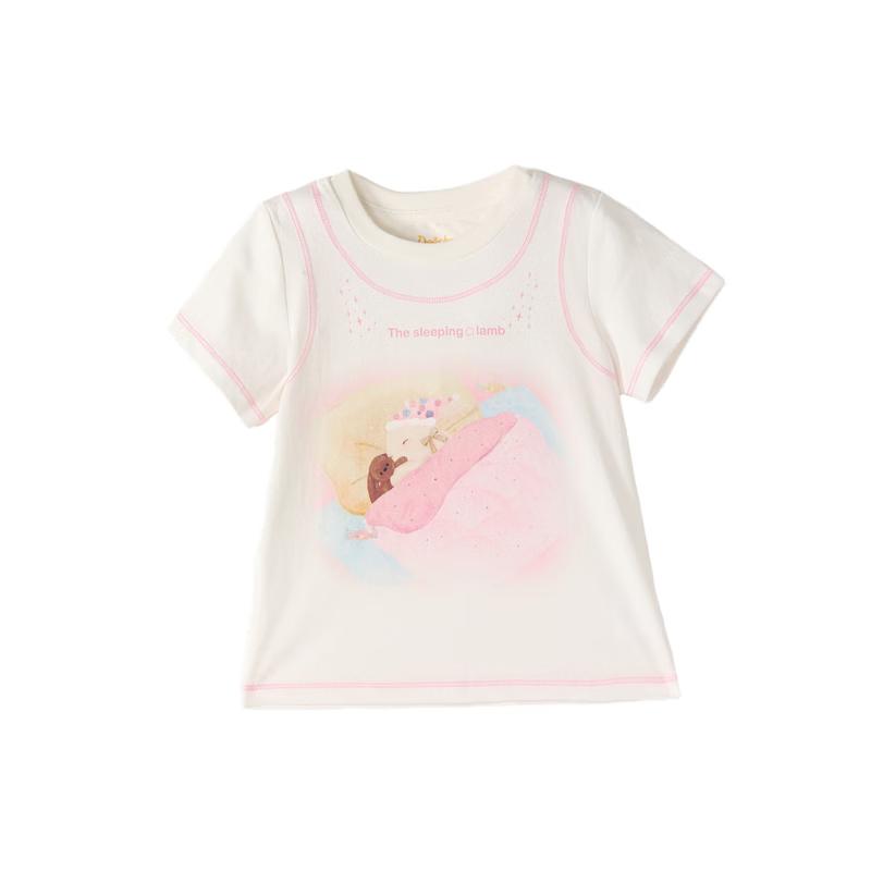Deesha Girls Fun Color-block Print Knit T-Shirt 130