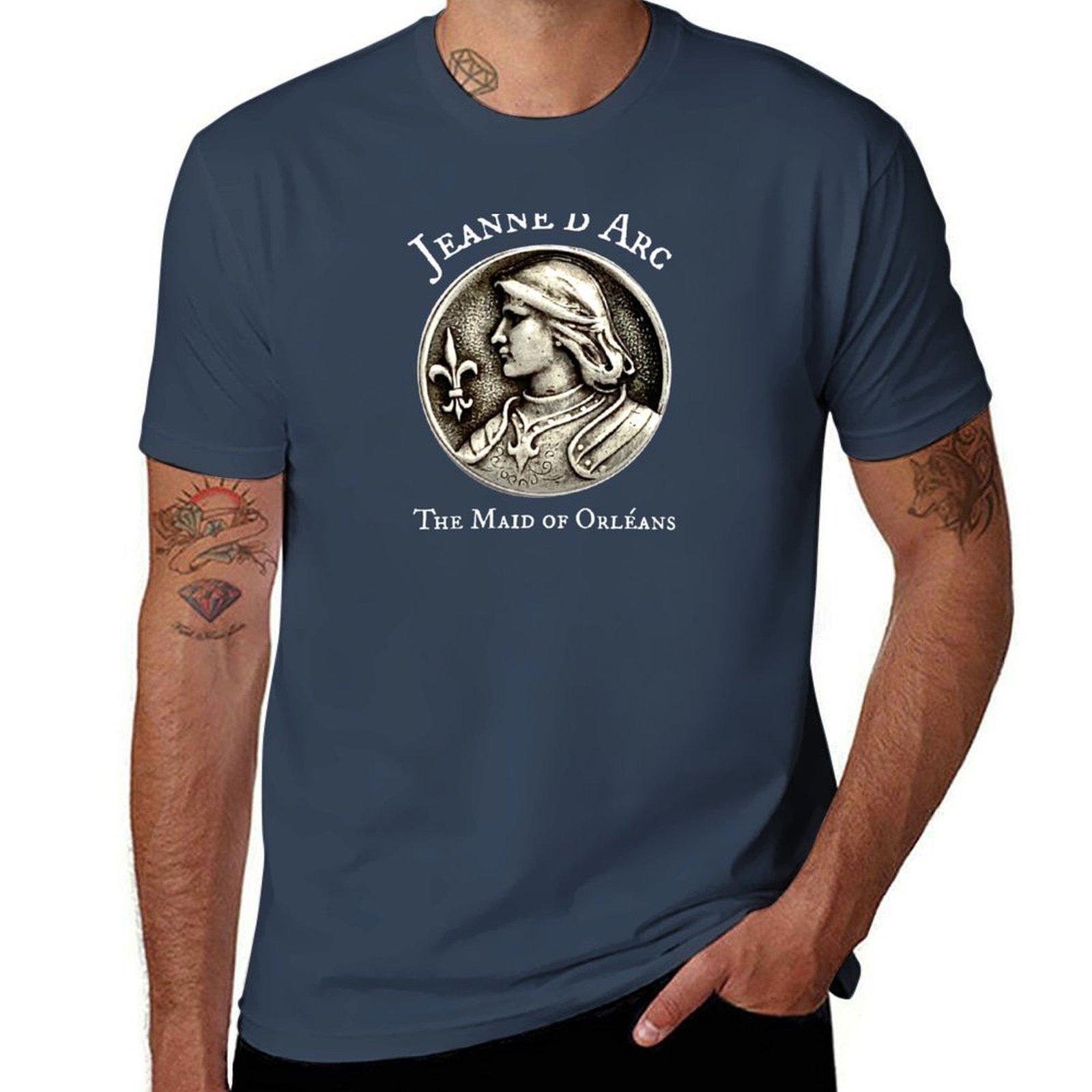 Joan Of Arc Shirt Jeanne Darc The Maid Of Orleans Tshirt Simple Solid Color Crew Neck Tee S