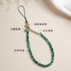 Natural aquatic agate phone chain pendant, fresh and simple short wrist strap, Chinese style high-end crystal phone lanyard