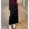 Autumn Wear Suit Simple Bottomed Cotton Top Temperament High Waist and Thin Tooling Skirt