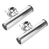 2pcs Stainless Steel Fishing Rod Holder for Tournament Style Clamp for 1‑1 4into 2in Rail Mount