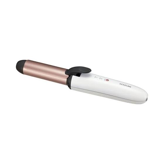 Plancha de pelo Koizumi Curl de 25 mm, inalámbrica, compatible con el extranjero, recargable por USB, ajuste de temperatura de 2 niveles, color blanco KHR-1320/W