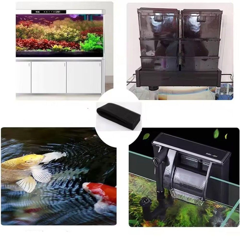 Multi Sizes Black Filtration Foam Thickened Design Long Use Time Sponge Pad Skimmer 50*12*2cm/50*50*2cm