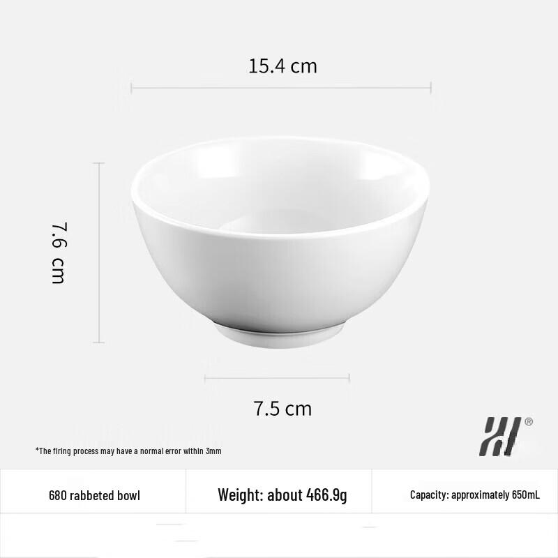 

White Chaozhou Ceramic Versatile Bowl 6-inch (15x7.5cm)