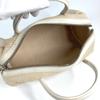 HERMES Porochon Mademoiselle Hand Bag Toile H / Leather Beige/White