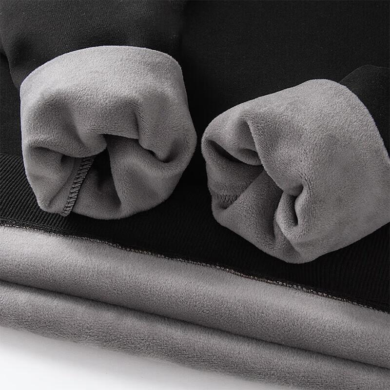 GENIOLAMODE Men's Fleece-Lined Crane Graphic Crewneck Sweatshirt