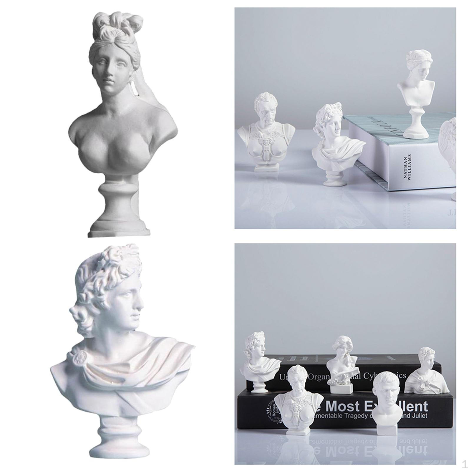 

2x Греческие Фигурки Бюст Искусство Статуи Поделки Скульптура Настольный Декор