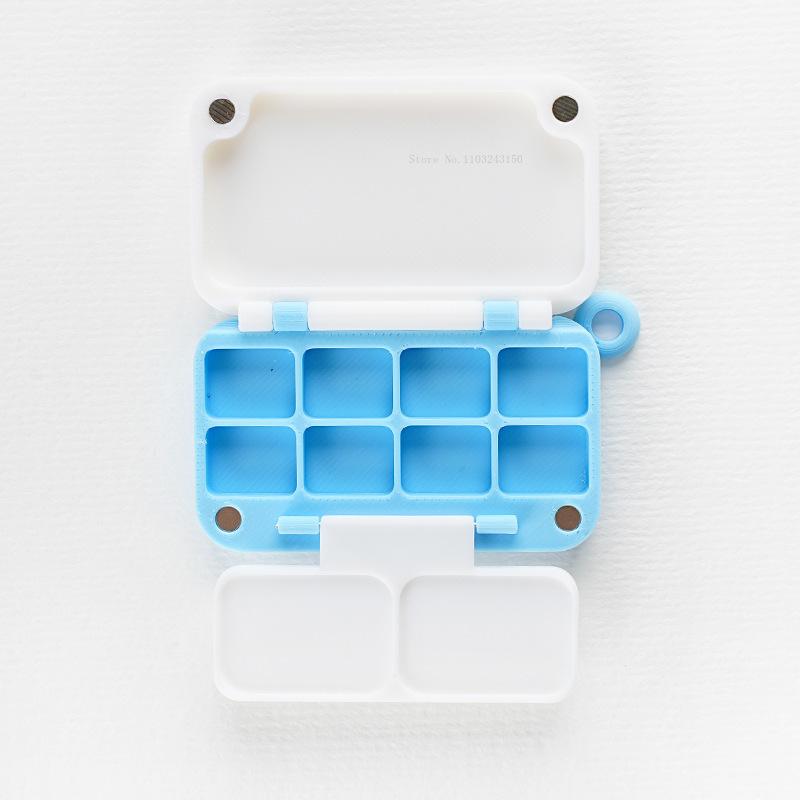 

8-color Mini Macaron Series Pigment Empty Box Art Sketching Pigment Palette Cases Watercolor Sub-package Portable Painting Tools