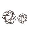 Metal Handicraft Golden Ring Geometric Hollow Balls Crossed Sphere Pendant Line Metal Figurine Home Decoration Accessories