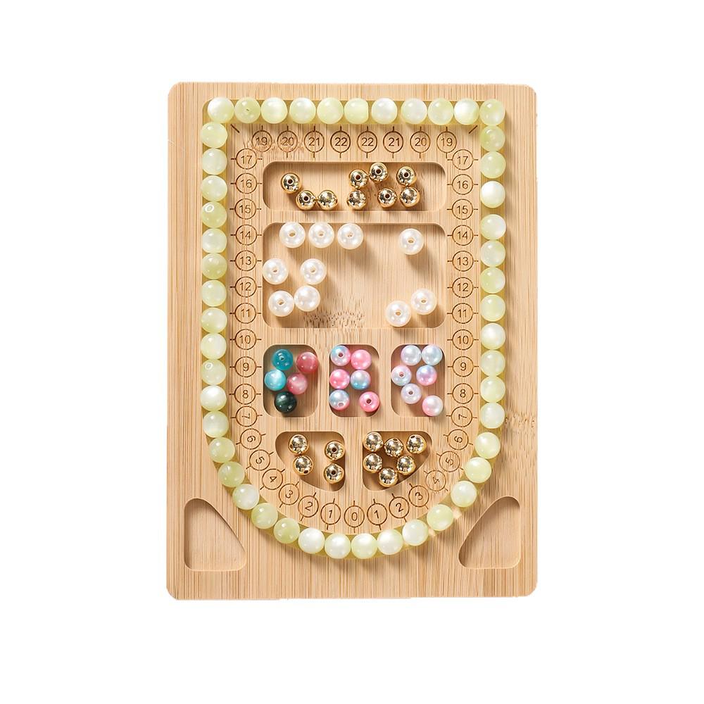 Solid Wood Necklace & Bracelet Display Tray - DIY Design, Beading, Handmade Template Holder