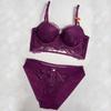 Women’s Bra Set Lace Embroidery Push Up Deep V 3/4 Cup Bras Sexy Underpants Everyday Intimates Spring Summer Underwear Sets