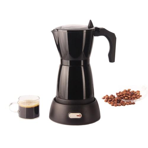 Moka Espresso Maker, 6-Person Electric Moka Pot Coffee Machine with Keep Warm Function, Automatic Moka Pot Mocha Coffee Maker