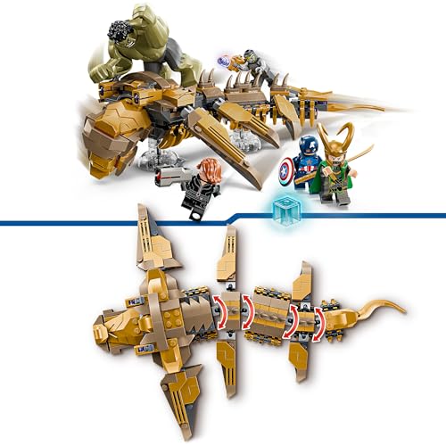 LEGO Marvel Avengers and Leviathan Battle Toy Birthday Present Block Boys Girls Children 7 Years Old 8 Years Old Elementary School Students Marvel