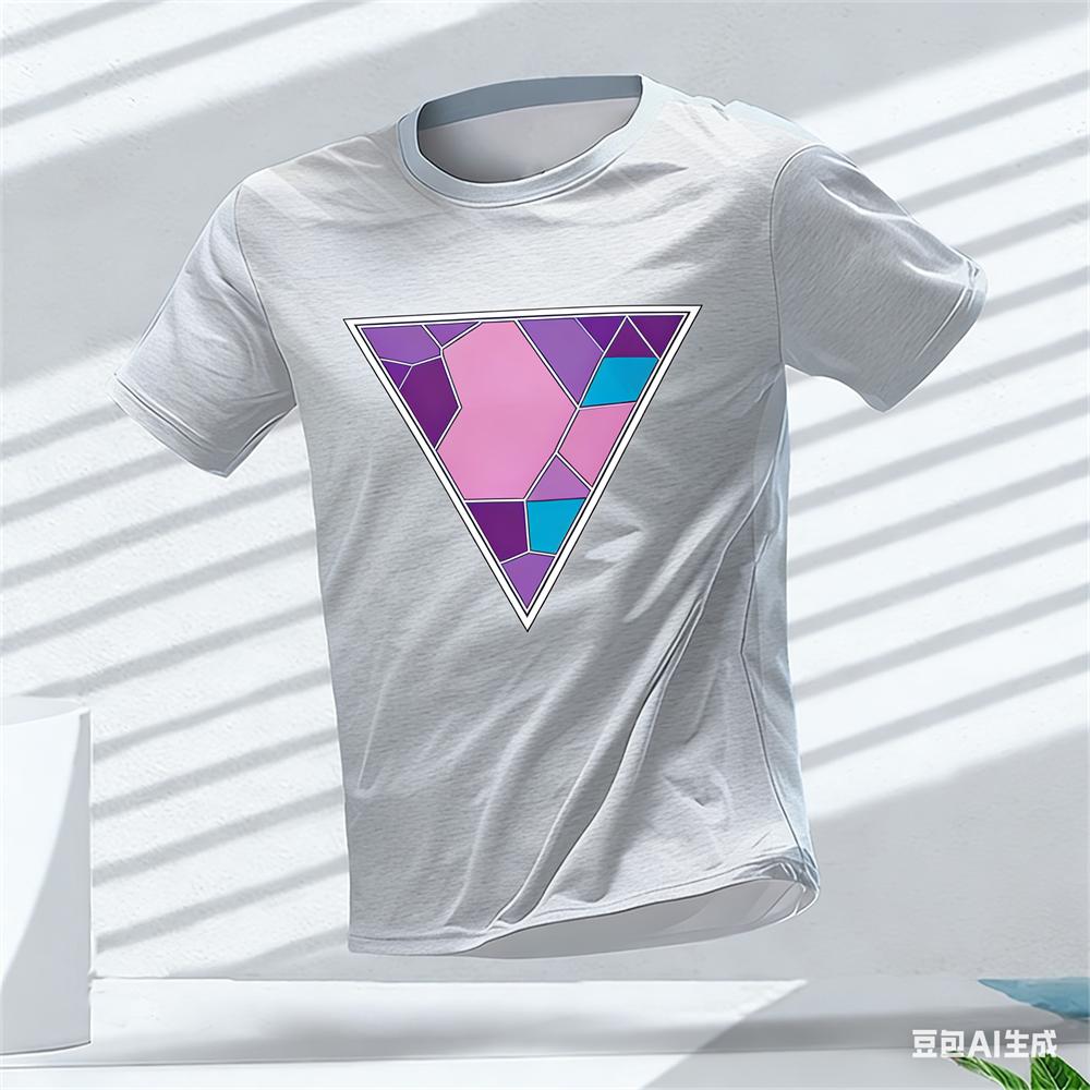Fashion Stripe 3D Color Blocking Print Men's T Shirt Summer Casual O-neck Loose Tops Outdoor Running Fitness Sports Short Sleeve