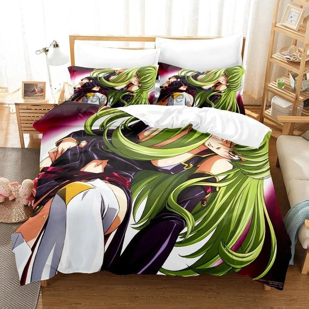 Fashion 3D Print Anime Code Geass Bedding Set Single Twin Full Queen King Size Bed Set Teenager Bedroom Sheet Set Home Textiles